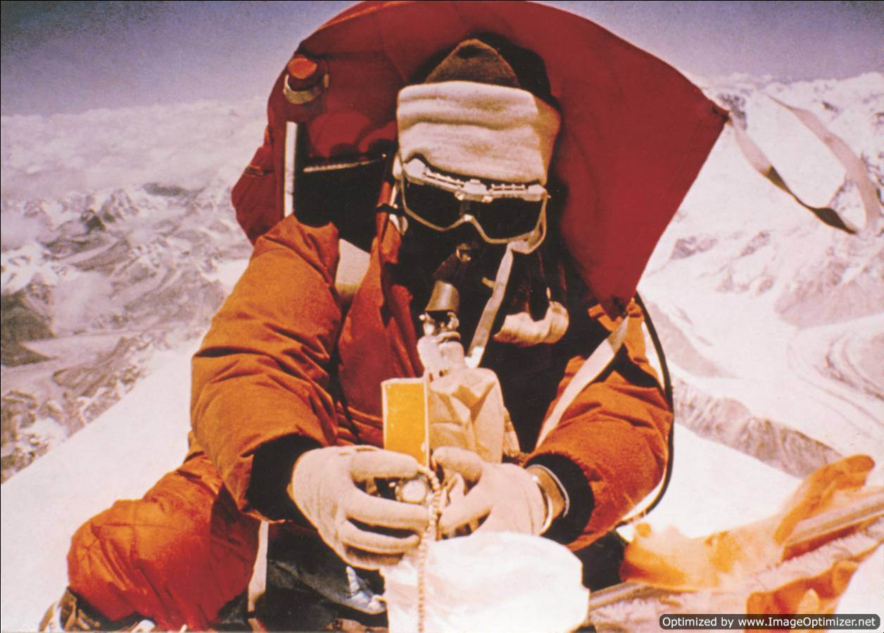 Major Ahluwalia on the summit of Everest